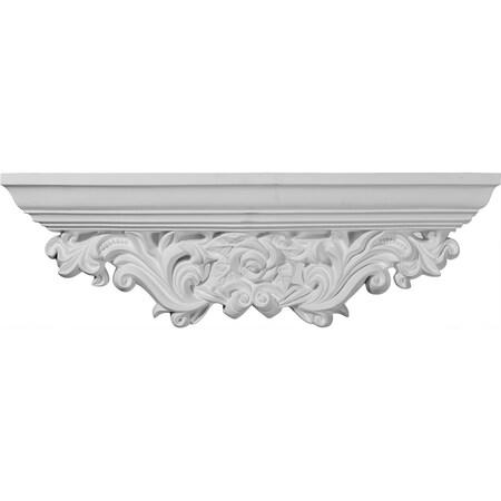 Ekena Millwork 23 1/4"W x 3 7/8"D x 7 1/8"H Odessa Acanthus Leaf Shelf SH23X07X04OD